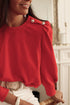 Button Tab Detail Long Sleeve Top